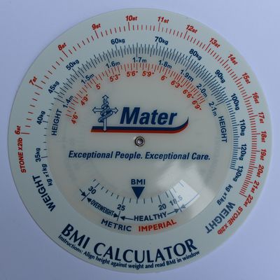 BMI Calculator Wheels with logo